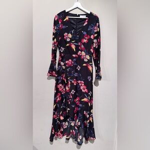 Isla Maude Anthropologie Midi Dress Floral Spring Summer Fall Women XS Peasant